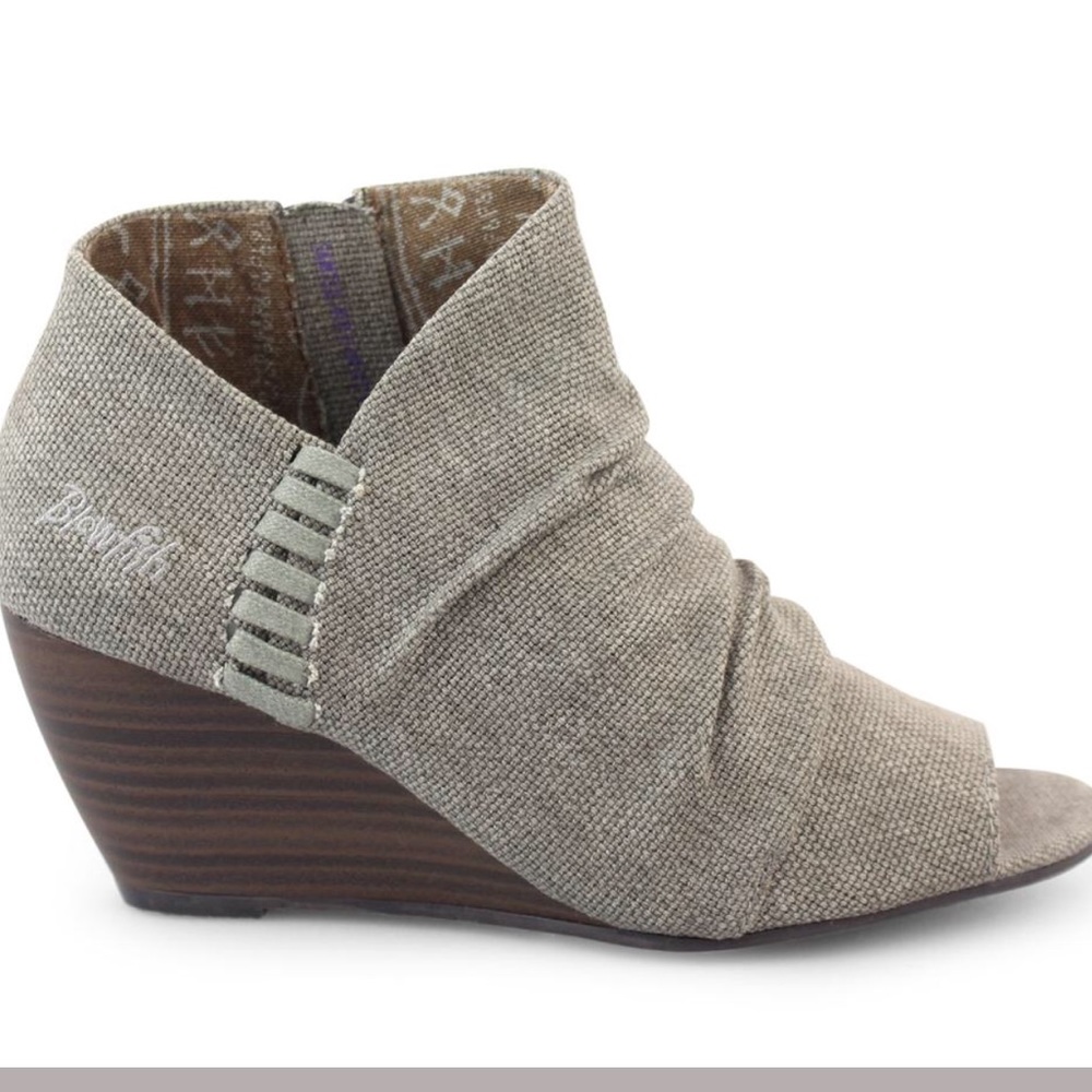 Blowfish Open Toe Wedge Grey *New*